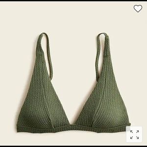 J. Crew Textured Plunge Bikini Top NWT